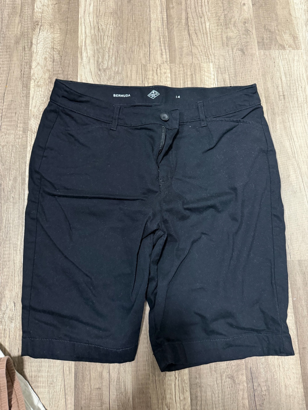 St. John's Bay Black Bermuda Chino Shorts